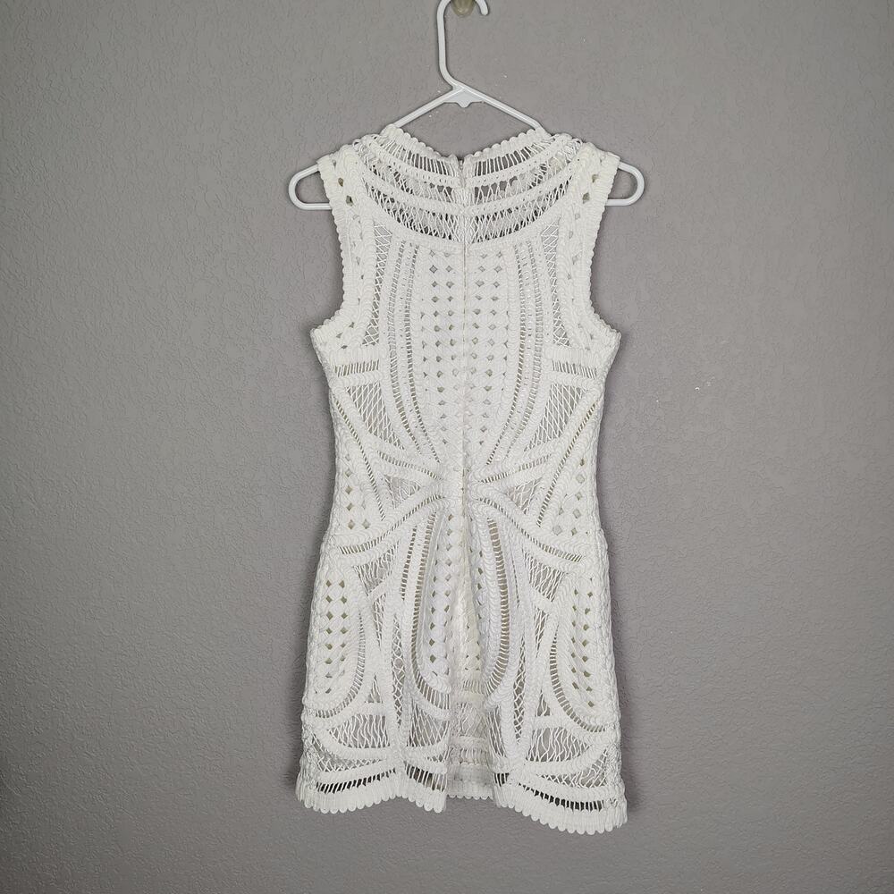 SIMKHAI Coen Crewneck Mini Dress in White Size 0 - Picture 3 of 14